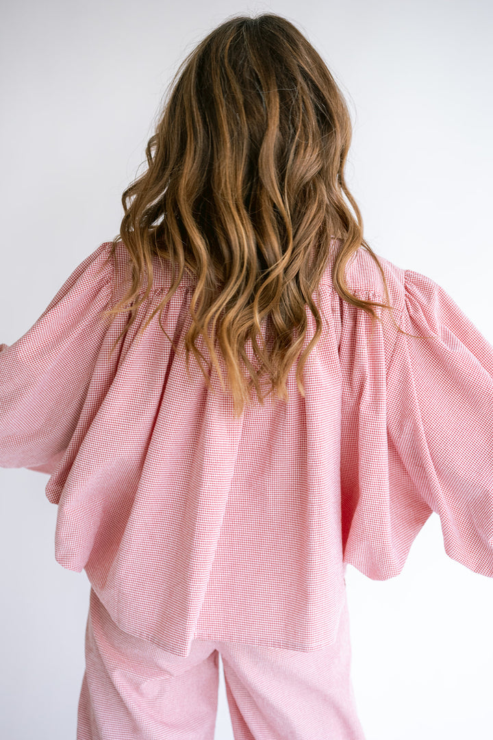 Magdalena Blouse Vichy Red