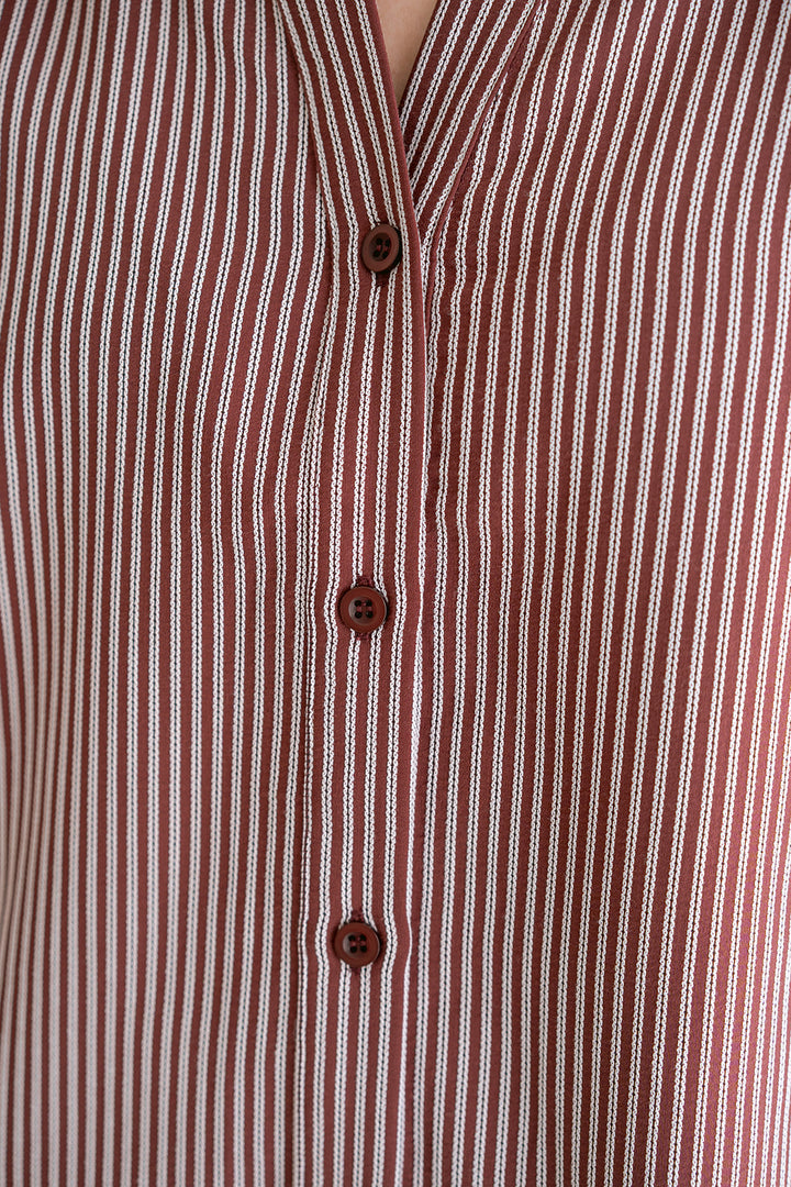 Manu Blouse Stripe Bordeaux