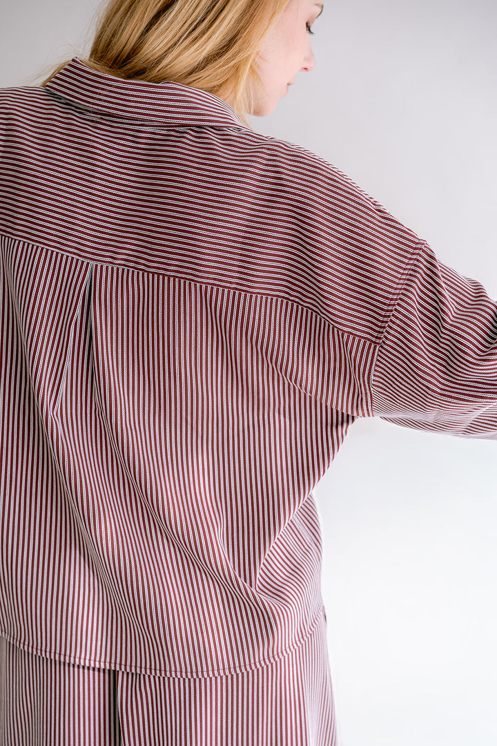 Manu Blouse Stripe Bordeaux