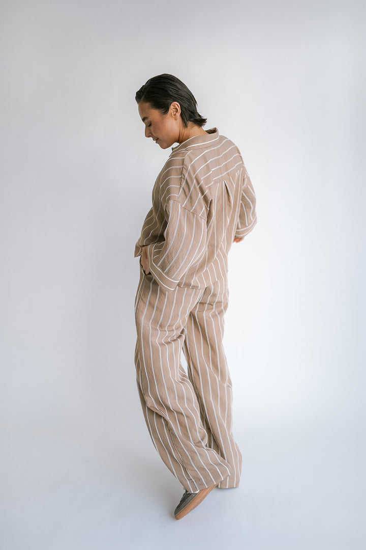Manu Blouse Taupe Stripe