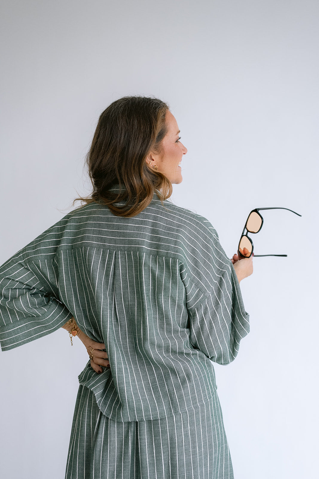 Manu Blouse Verde Stripe
