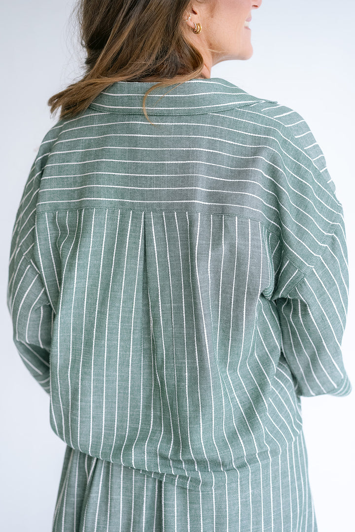 Manu Blouse Verde Stripe