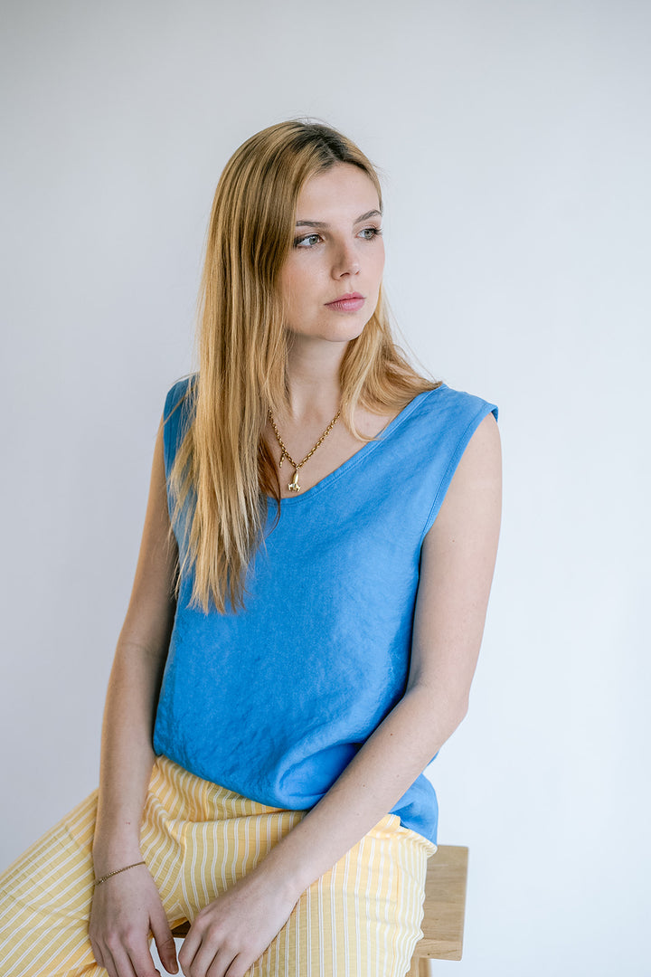 Marcel Top Brilliant Azul