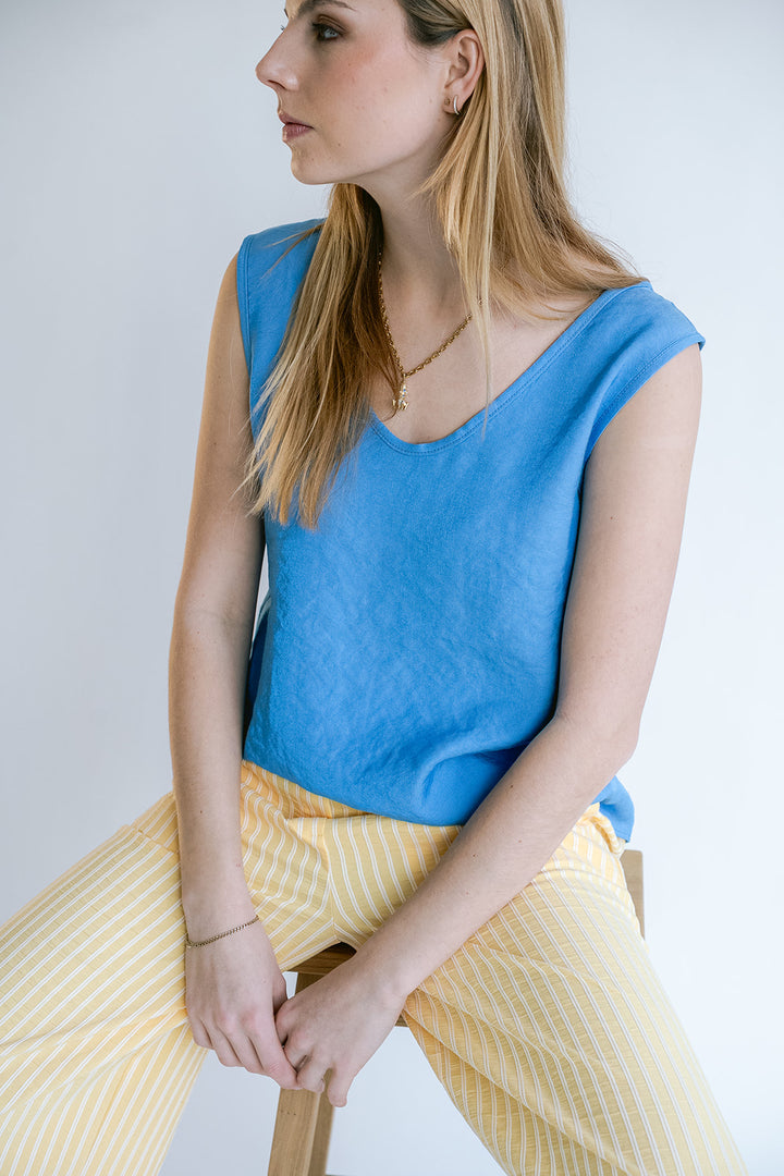Marcel Top Brilliant Azul