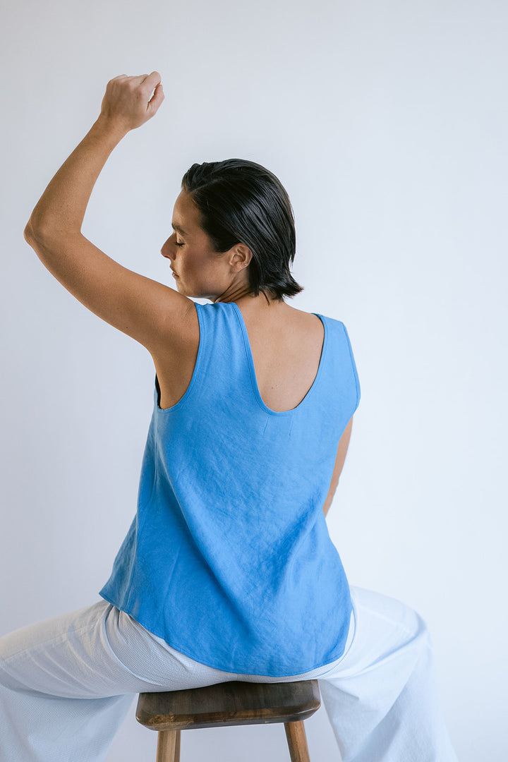 Marcel Top Brilliant Azul