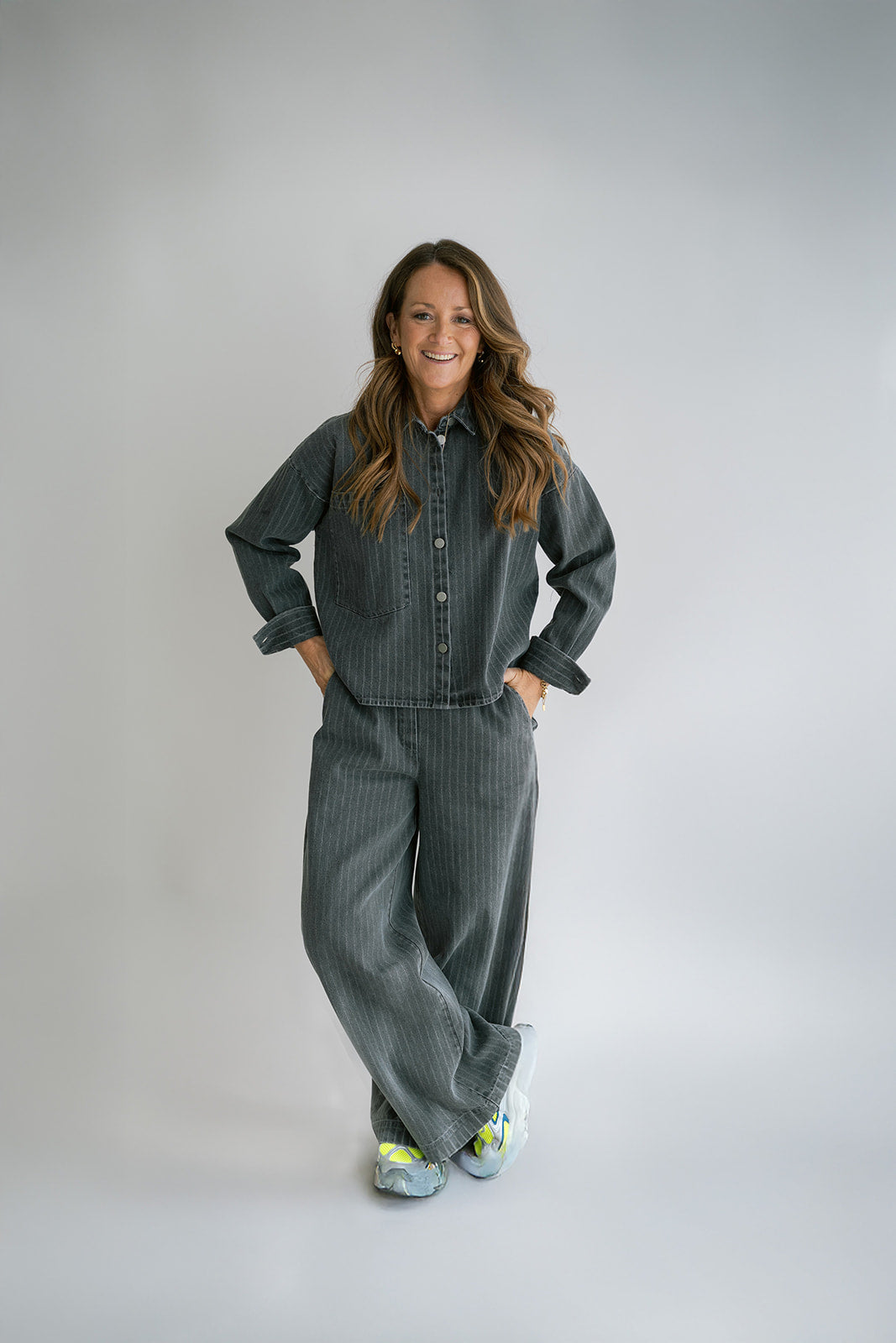Maria Blouse Grey Denim