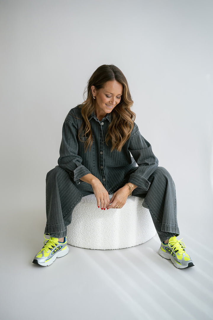 Maria Blouse Grey Denim