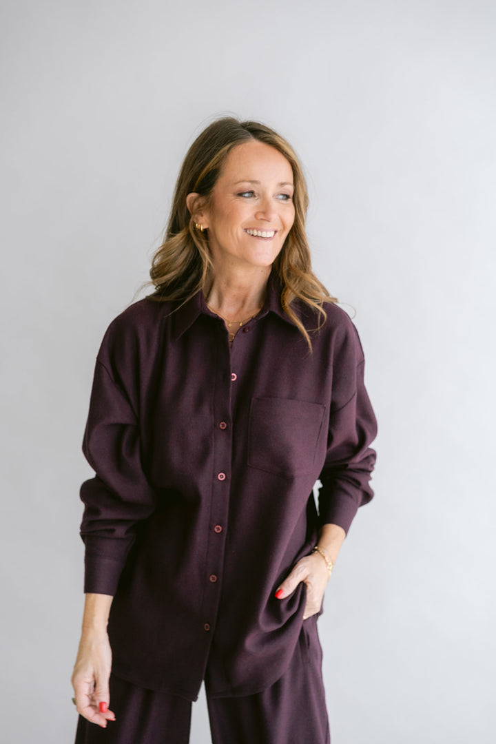 Marie Blouse Deep Plum