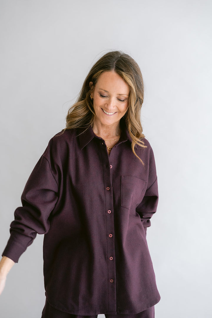 Marie Blouse Deep Plum