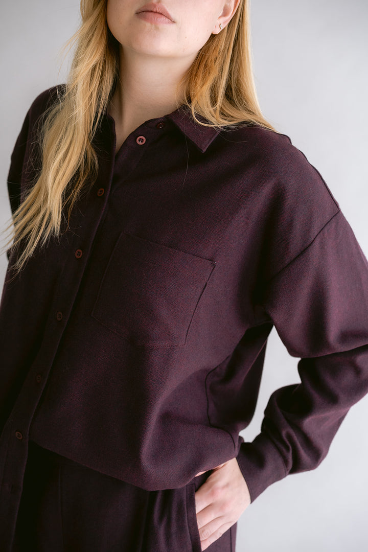 Marie Blouse Deep Plum