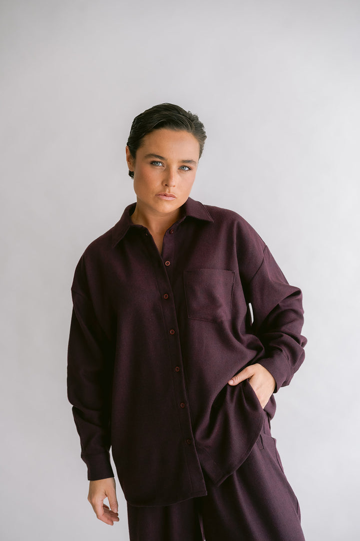 Marie Blouse Deep Plum
