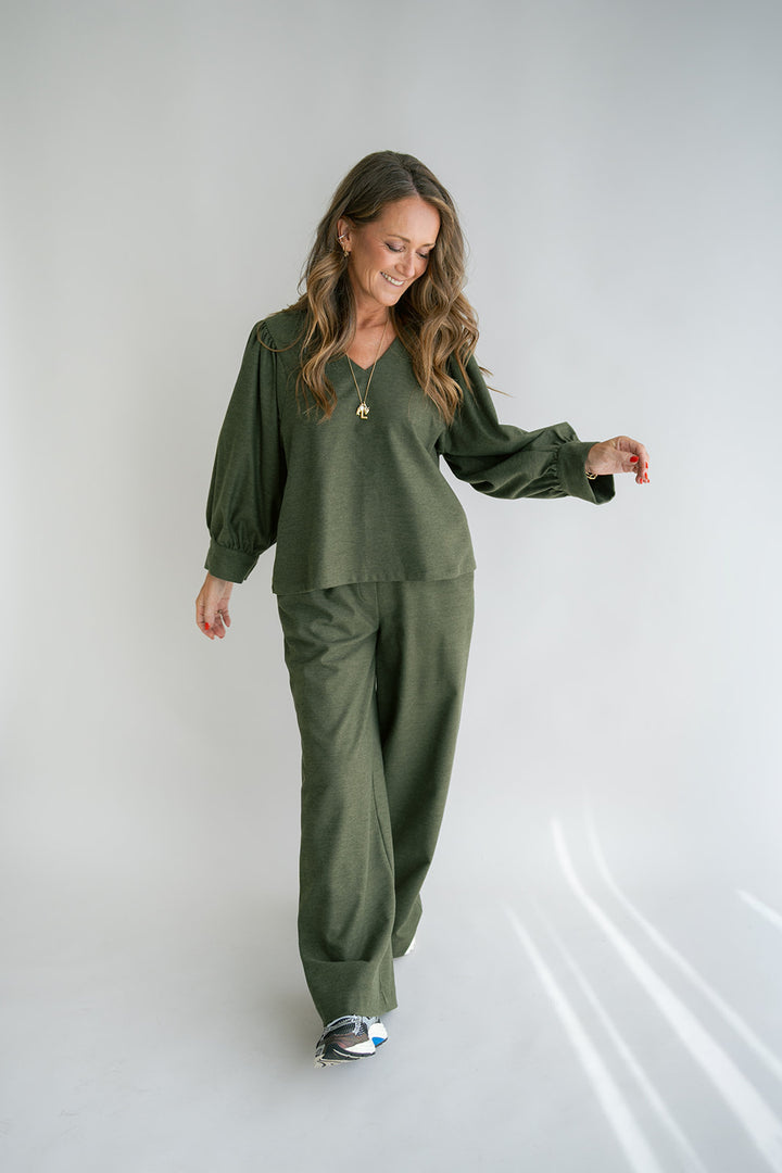 Maud Blouse Solid Green