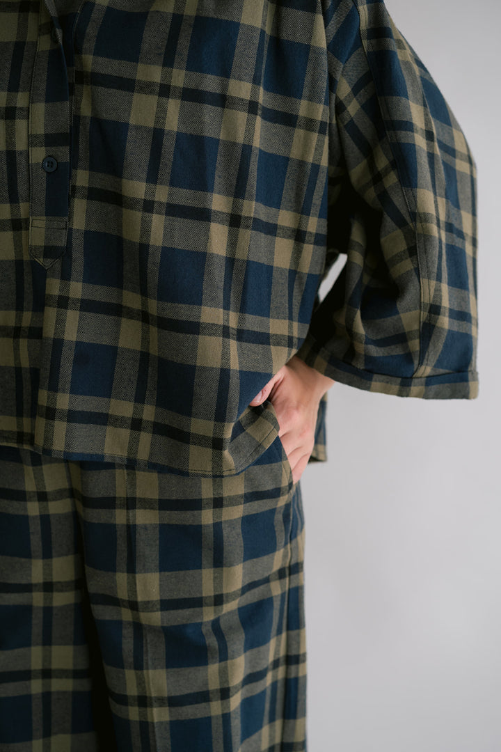 Maya Blouse Big Green Check