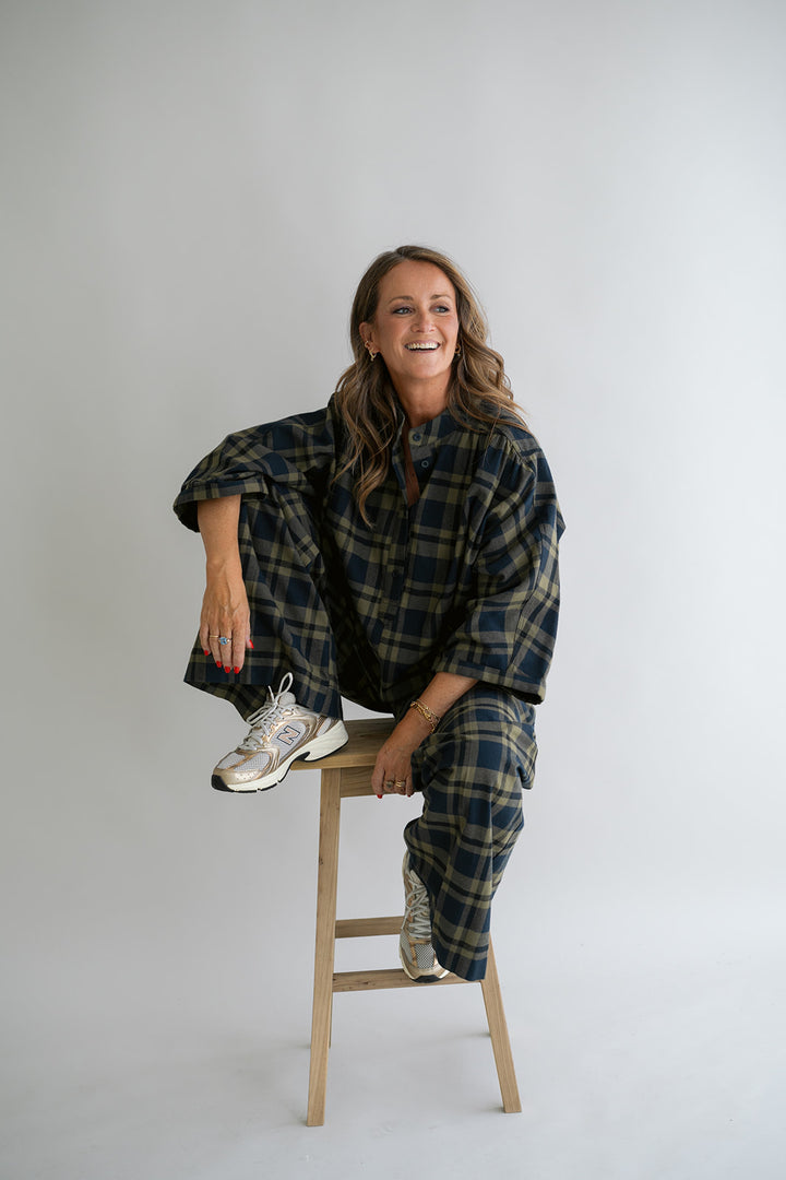 Maya Blouse Big Green Check