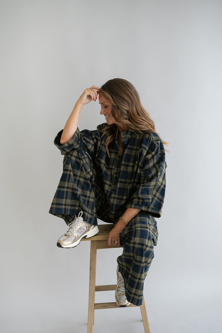 Maya Blouse Big Green Check