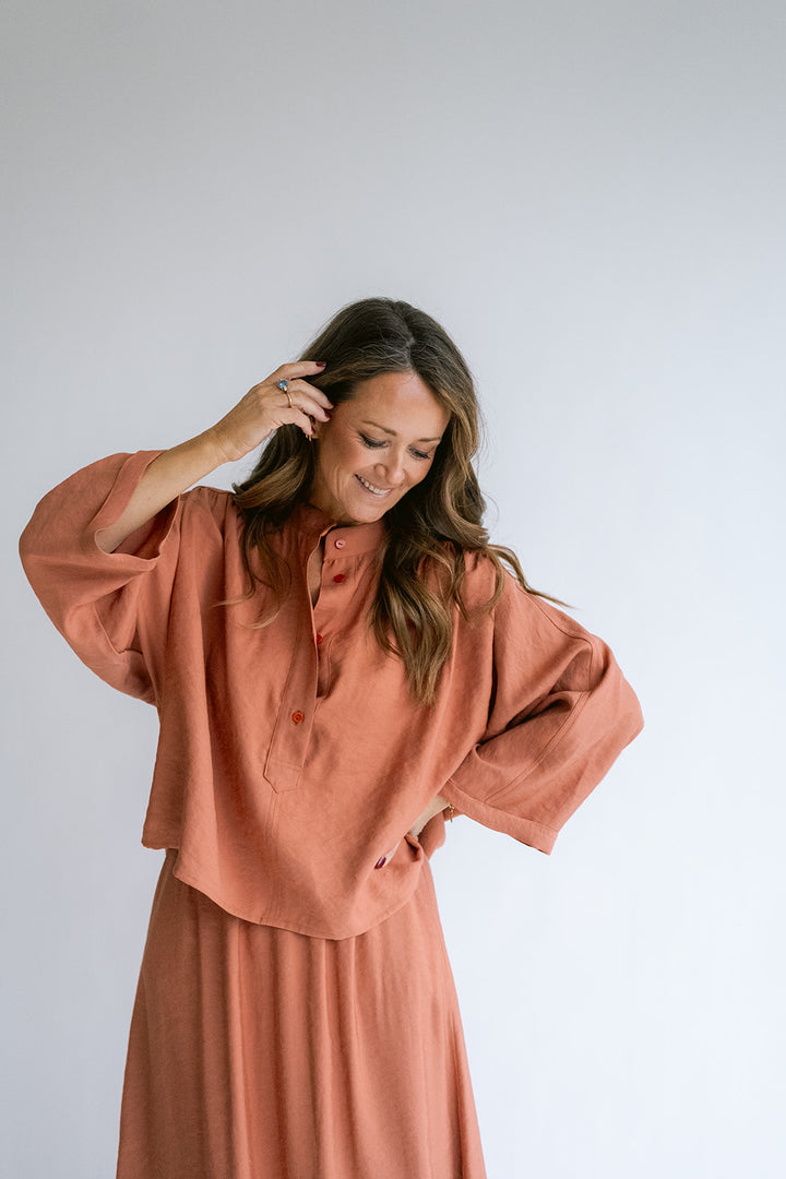 Maya Blouse Brilliant Rust