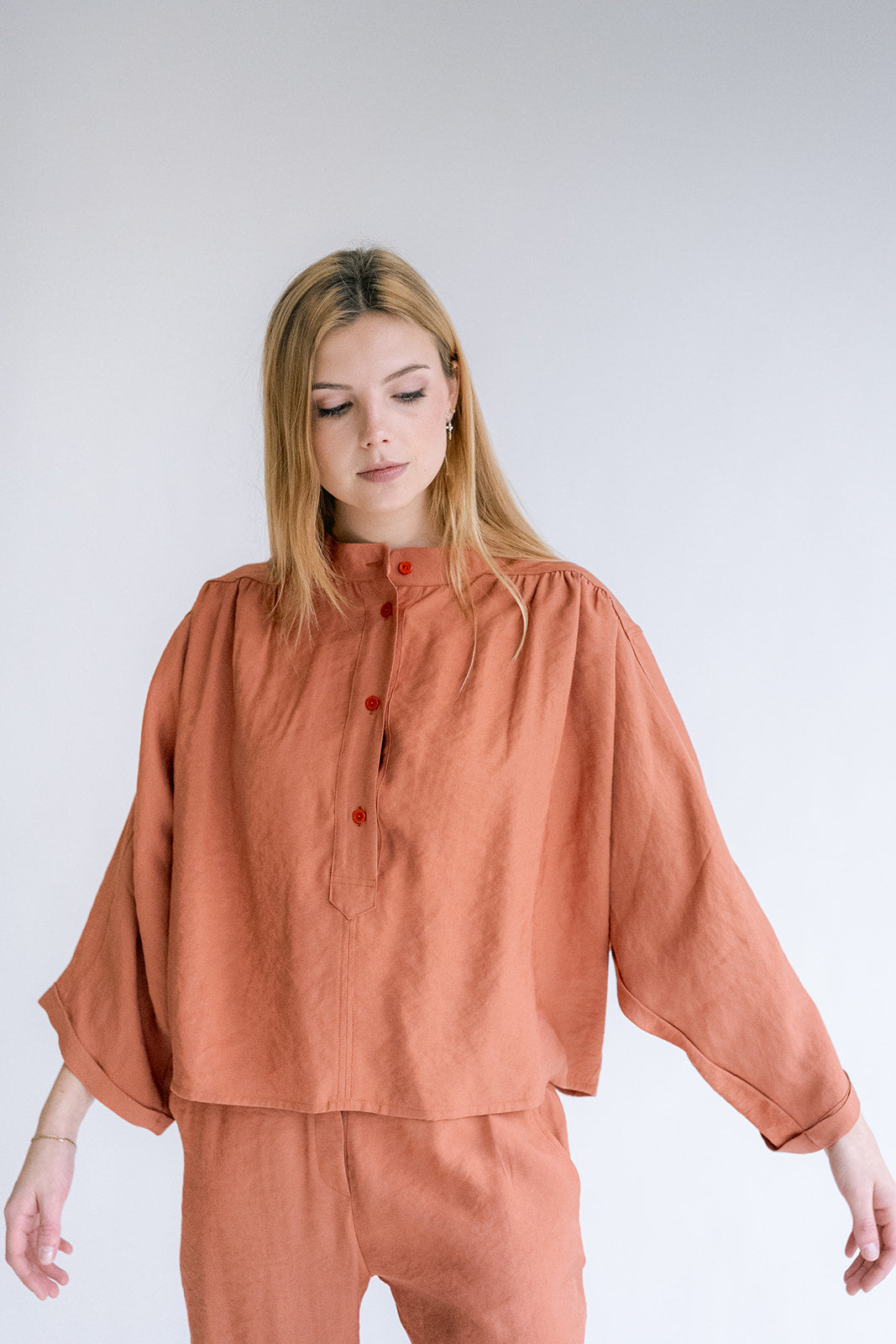 Maya Blouse Brilliant Rust