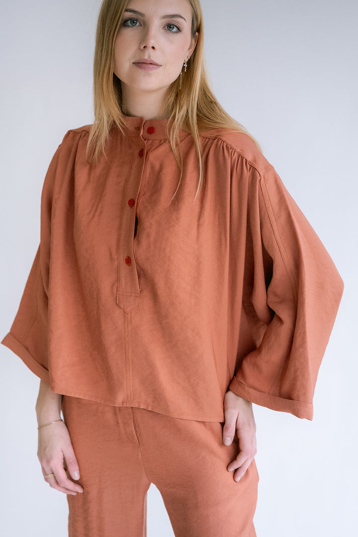 Maya Blouse Brilliant Rust