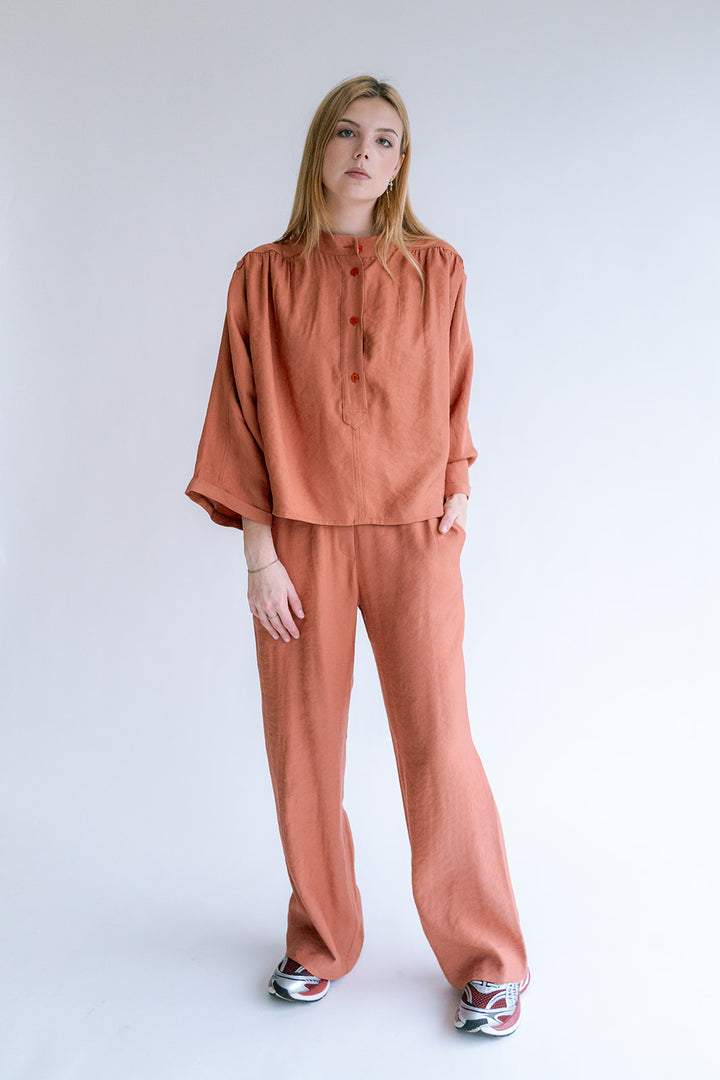 Maya Blouse Brilliant Rust