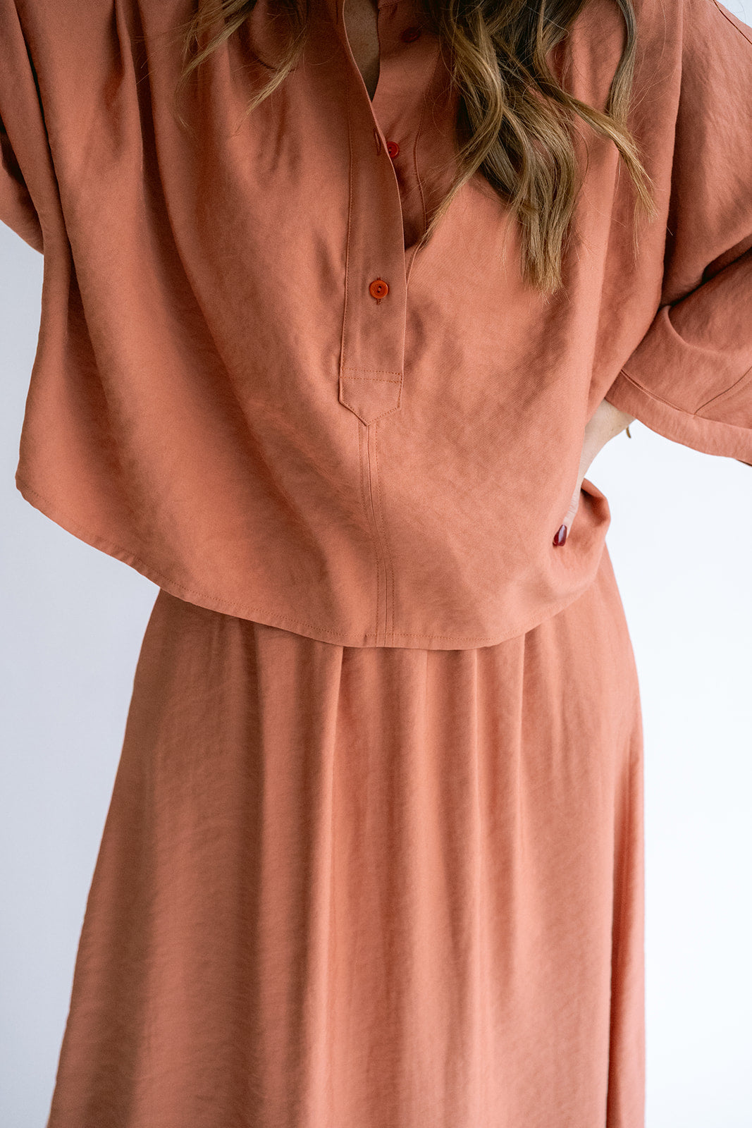 Maya Blouse Brilliant Rust