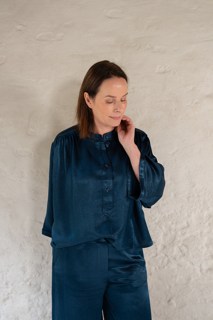 Maya Blouse Midnight Blue