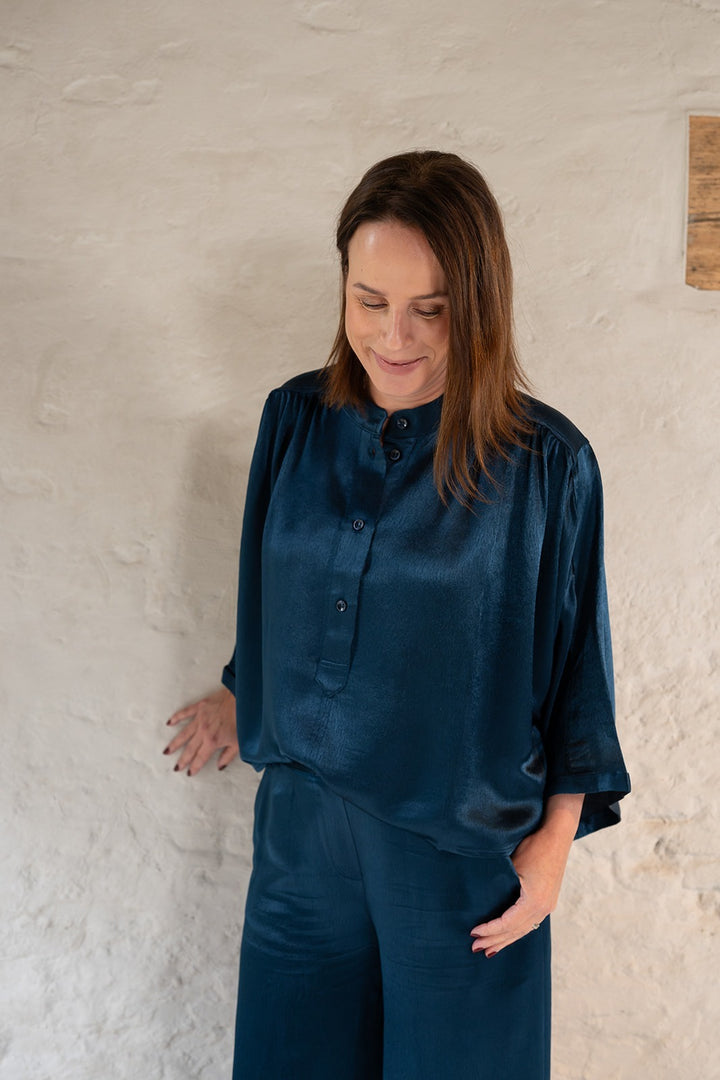 Maya Blouse Midnight Blue