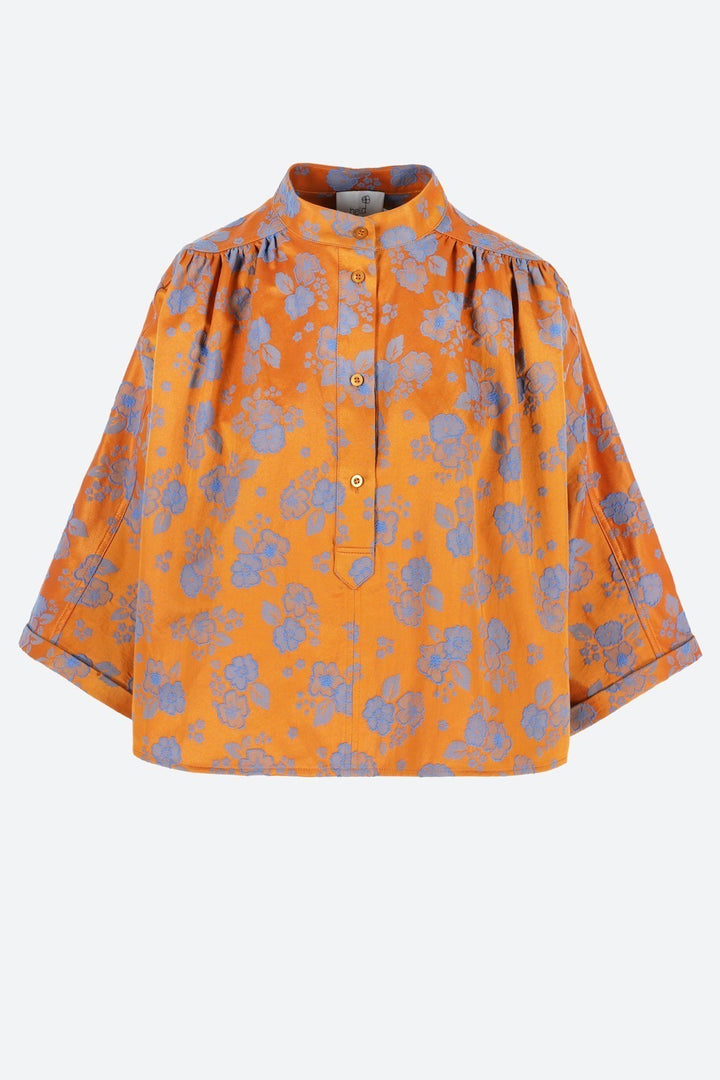 Maya Blouse Orange Flower