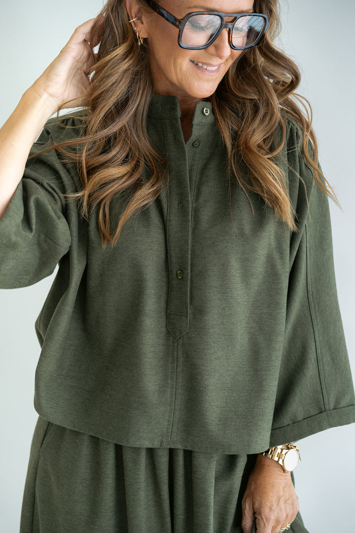 Maya Blouse Solid Green