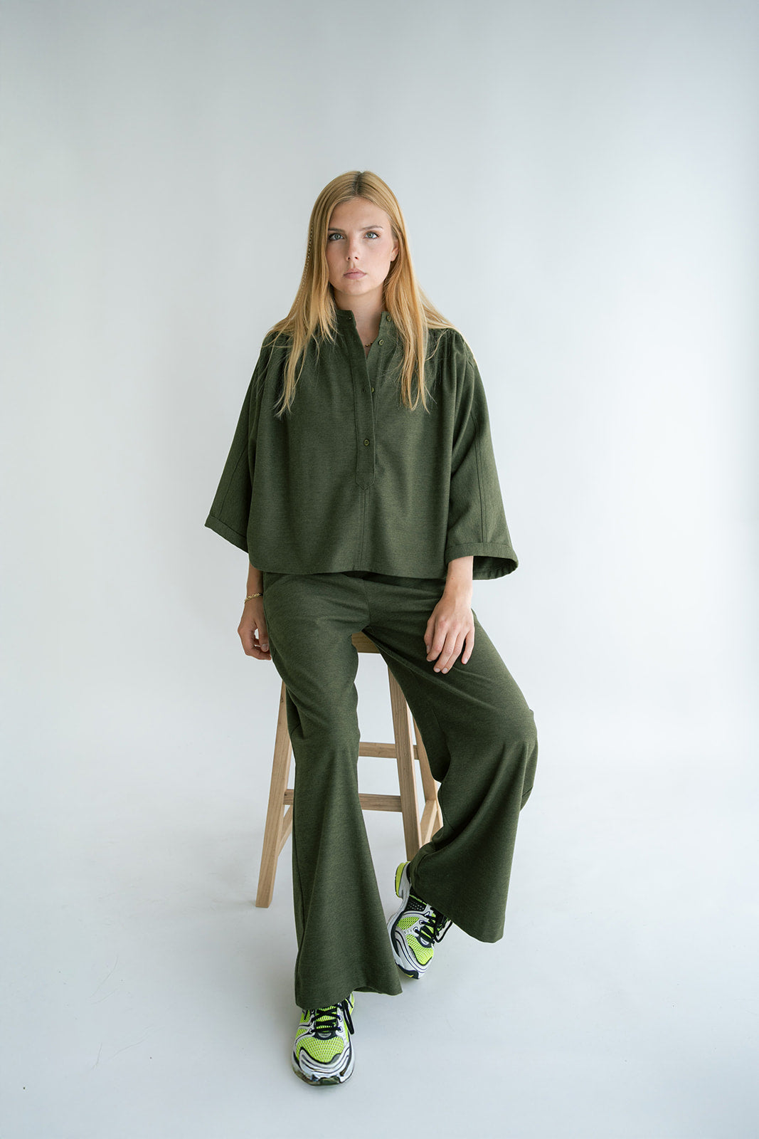 Maya Blouse Solid Green
