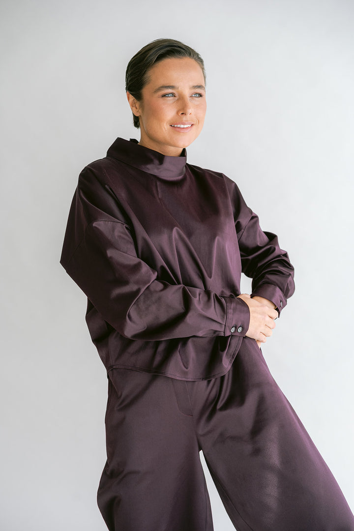 Merel Blouse Satin Prume