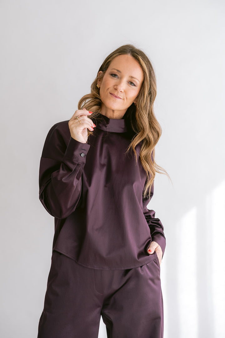 Merel Blouse Satin Prume