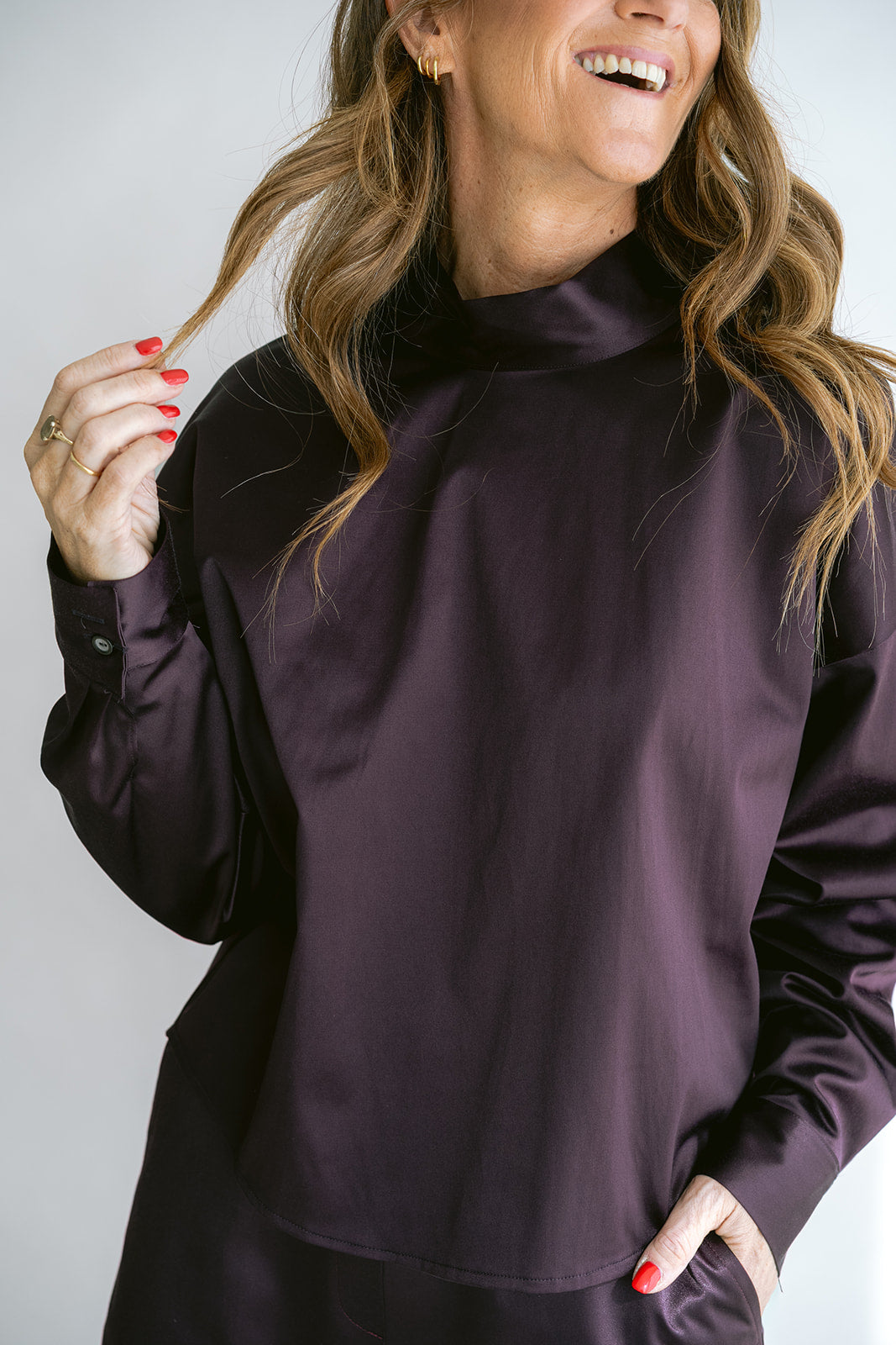 Merel Blouse Satin Prume