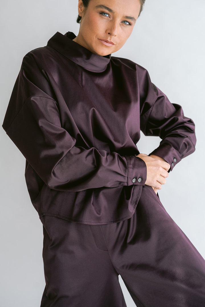 Merel Blouse Satin Prume