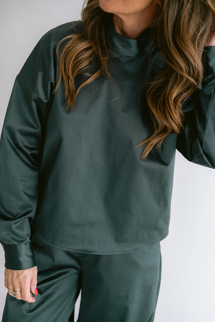 Merel Blouse Satin Sage Green