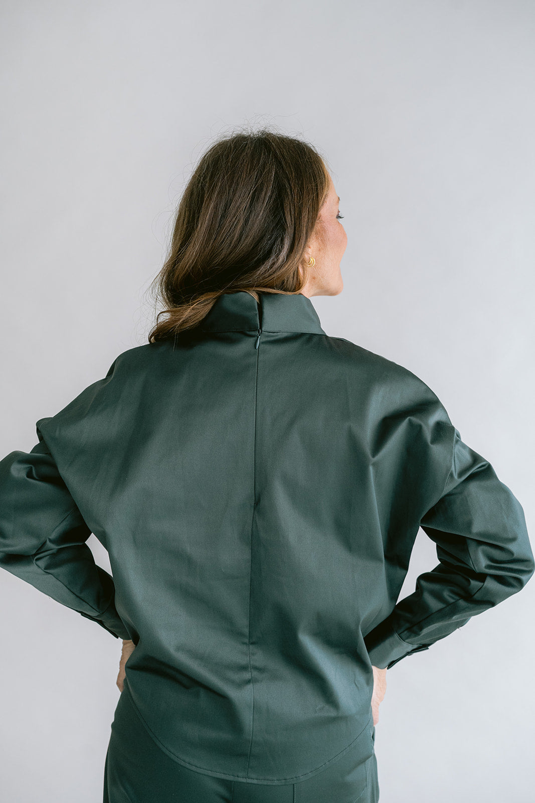 Merel Blouse Satin Sage Green