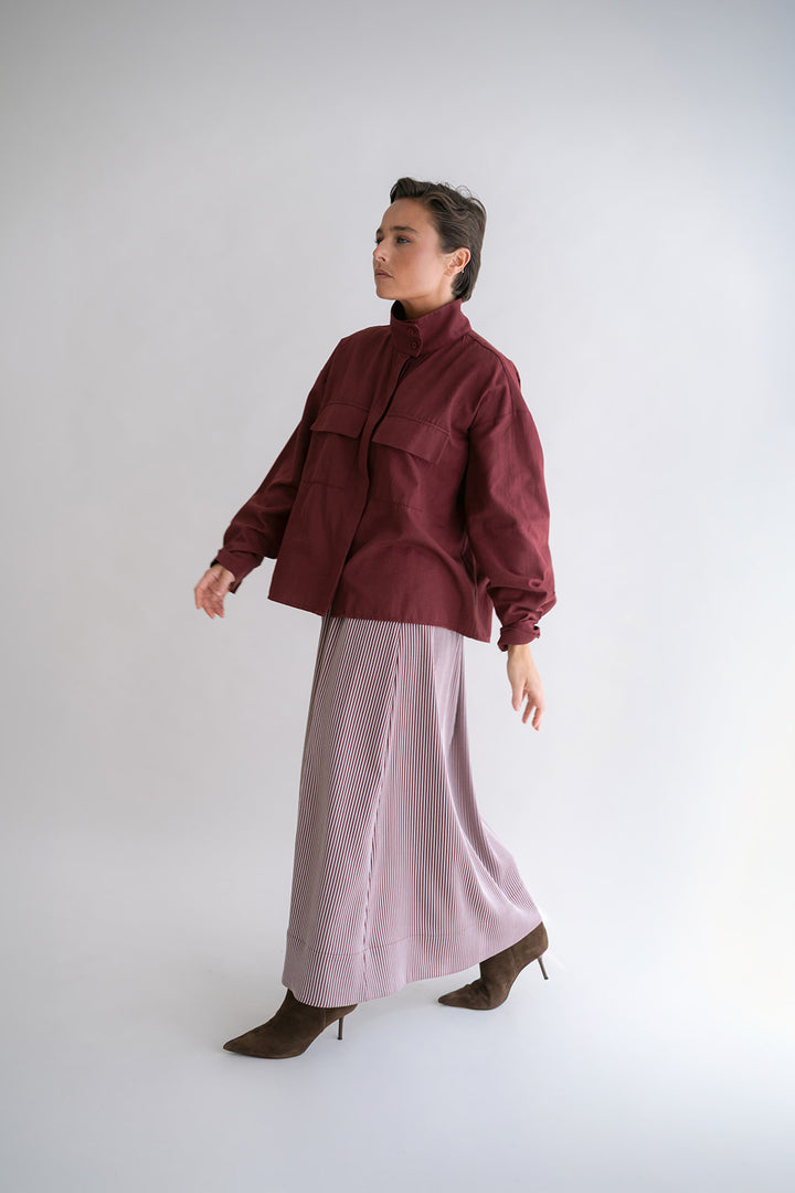 Miko Blouse Chambray Bordeaux