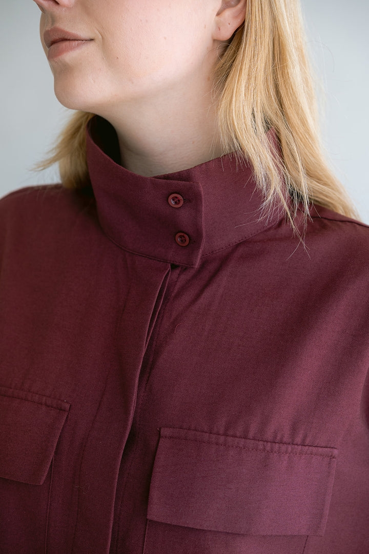 Miko Blouse Chambray Bordeaux