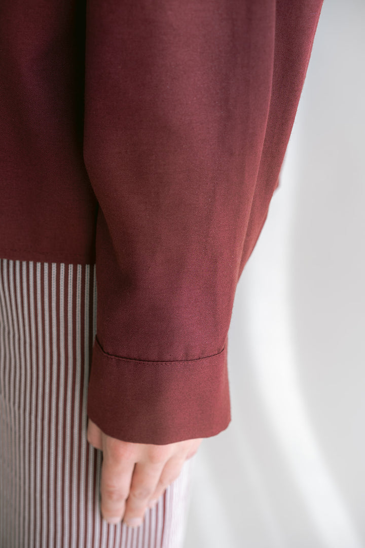Miko Blouse Chambray Bordeaux