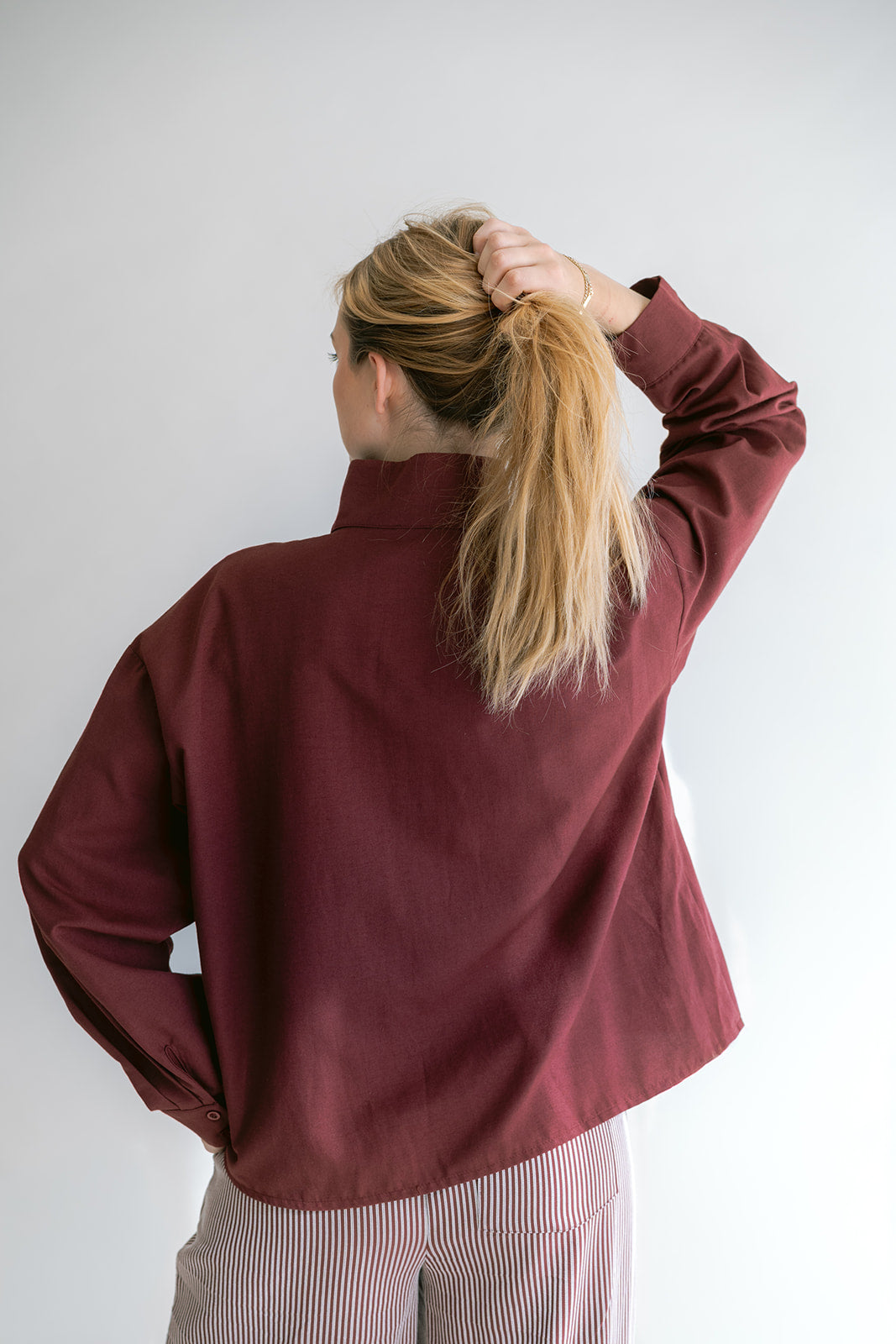 Miko Blouse Chambray Bordeaux