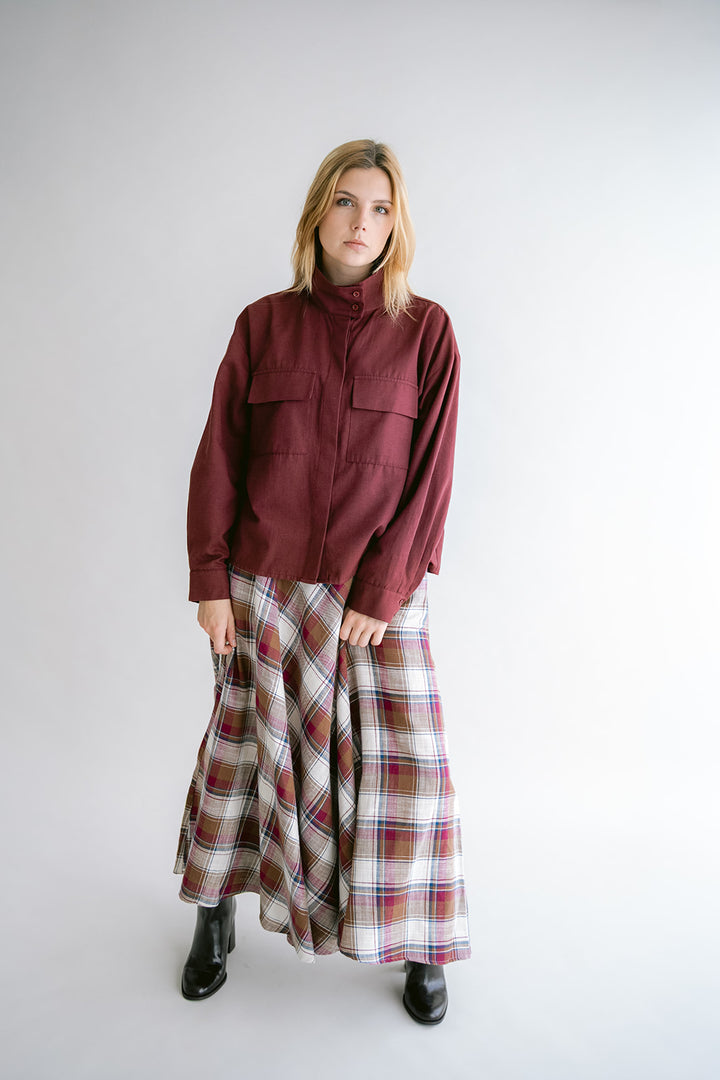 Miko Blouse Chambray Bordeaux