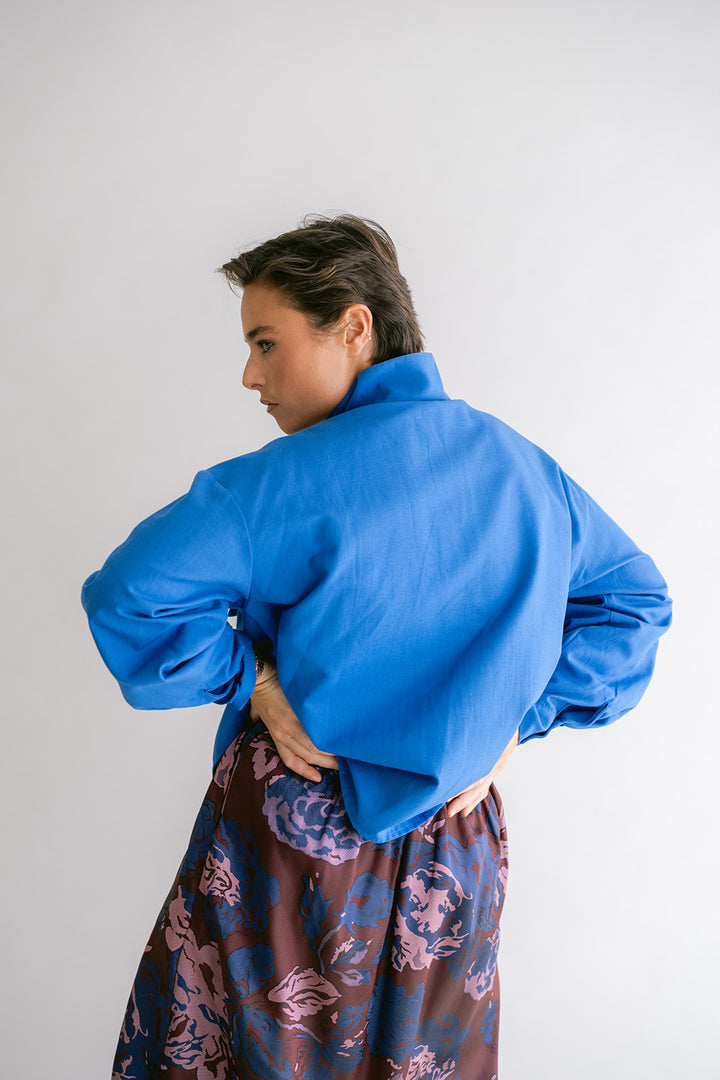 Miko Blouse Chambray Cobalt