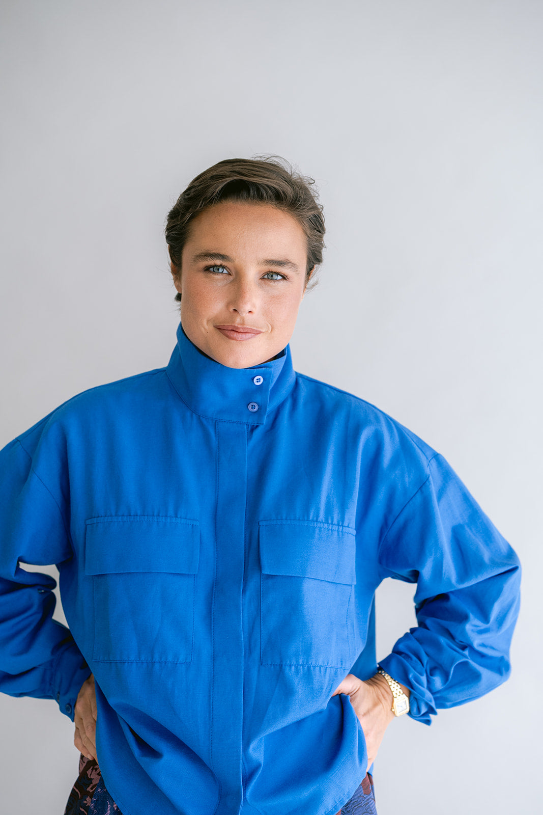 Miko Blouse Chambray Cobalt