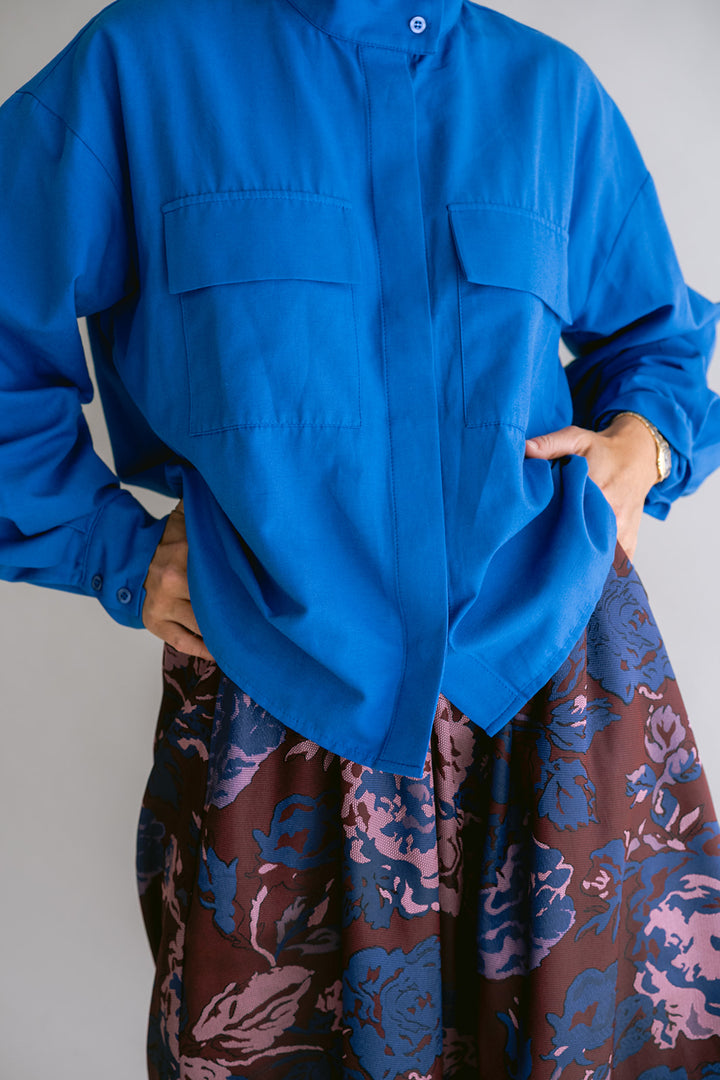 Miko Blouse Chambray Cobalt