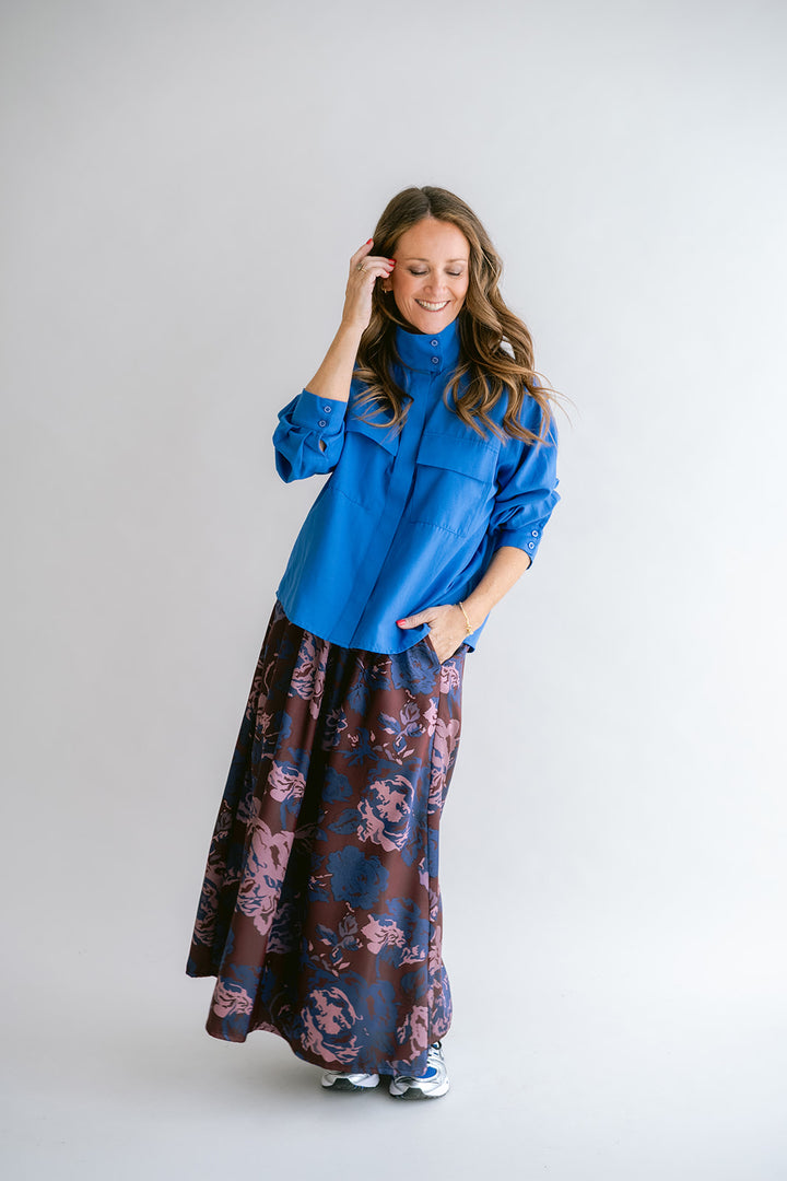 Miko Blouse Chambray Cobalt