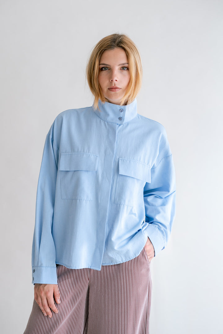 Miko Blouse Chambray Light Blue