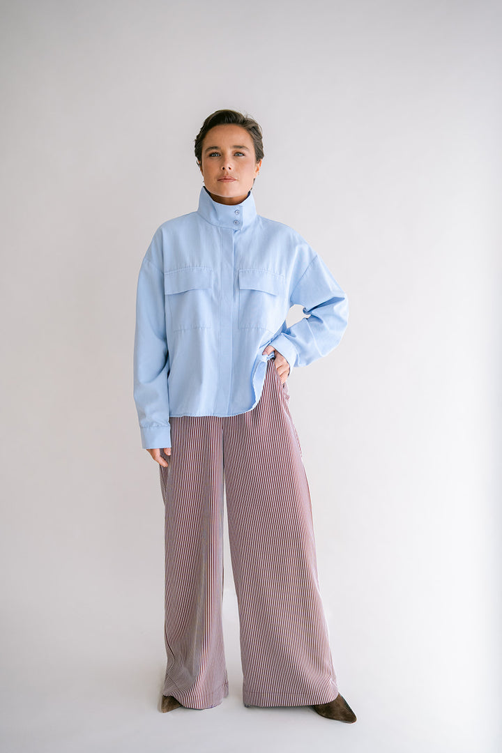 Miko Blouse Chambray Light Blue