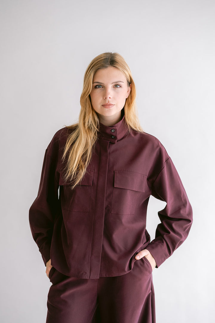 Miko Blouse Tencel Bordeaux
