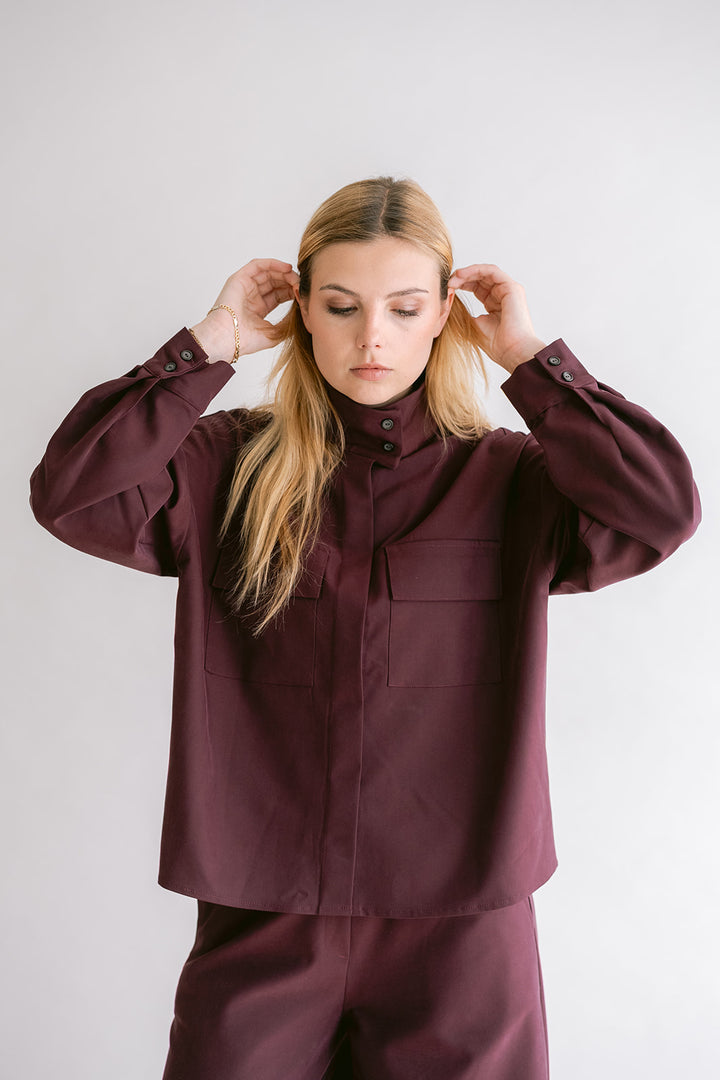 Miko Blouse Tencel Bordeaux