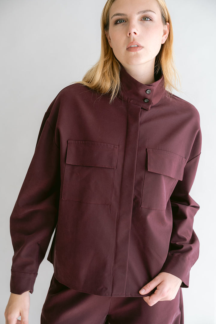 Miko Blouse Tencel Bordeaux