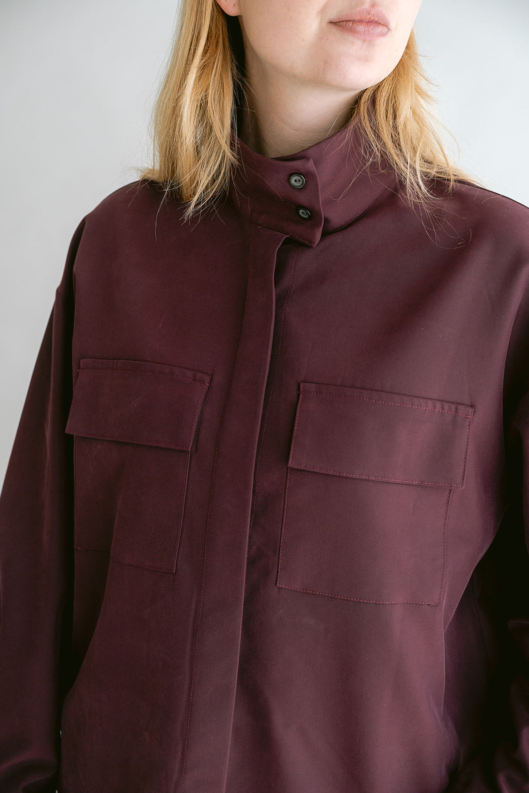 Miko Blouse Tencel Bordeaux